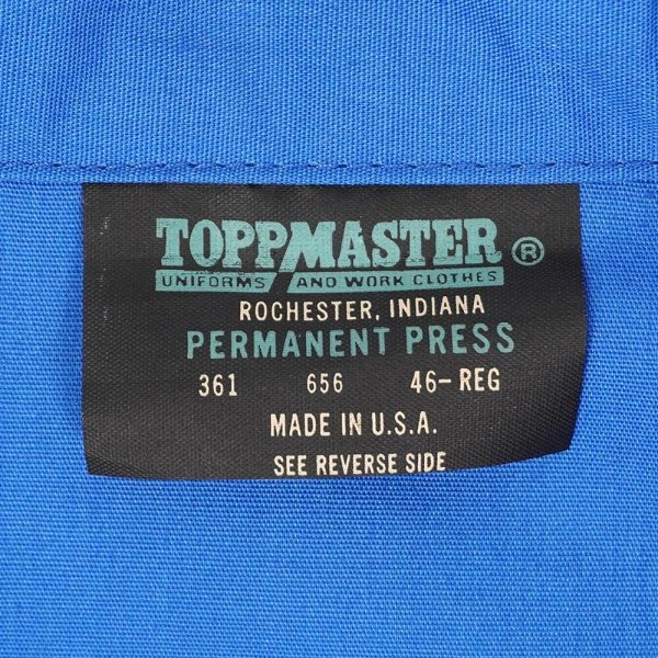 画像3: 80's TOPPMASTER  チェーンステッチ ワークジャケット "MADE IN USA / 46-REG / DEADSTOCK" (3)