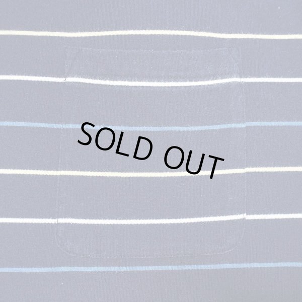 画像3: 90's PURITAN マルチボーダー ポケットTシャツ “NAVY base” (3)