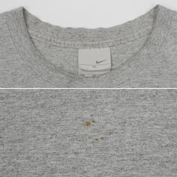 画像4: Early 00's NIKE スウォッシュロゴ刺繍 Tシャツ "Heather Gray" (4)