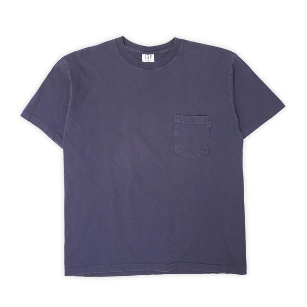 画像1: 90's OLD GAP ブランク ポケットTシャツ “NAVY / MADE IN USA” (1)