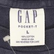 画像2: 90's OLD GAP ブランク ポケットTシャツ “NAVY / MADE IN USA” (2)