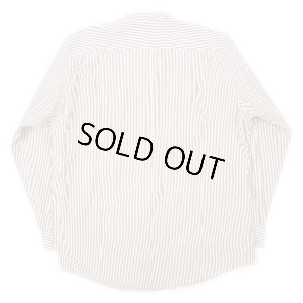 画像2: 90's J.CREW ストライプ柄 バンドカラーシャツ (2)