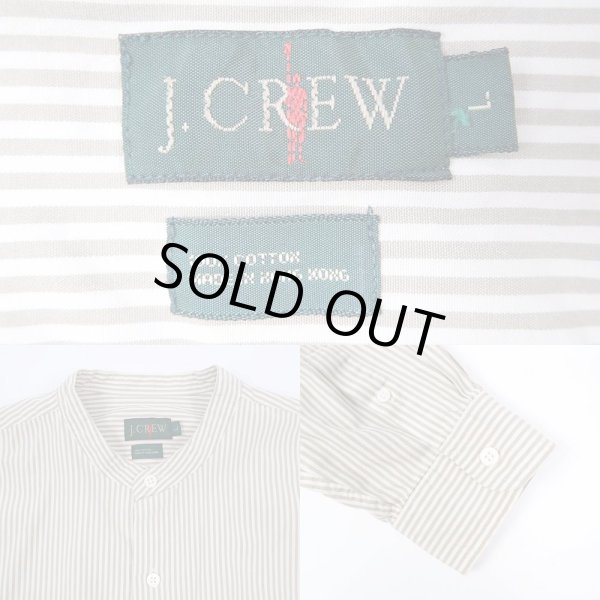 画像3: 90's J.CREW ストライプ柄 バンドカラーシャツ (3)