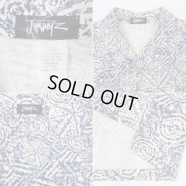 画像3: 80-90's JIMMY'S 総柄 オープンカラーシャツ “NAVY / MADE IN USA” (3)