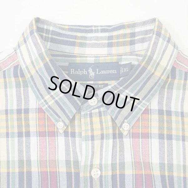 画像4: 90-00's Polo  Ralph Lauren S/S ボタンダウンシャツ "CLASSIC FIT / NAVY Plaid" (4)