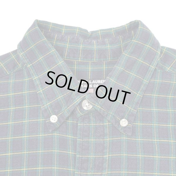 画像4: 90's RALPH LAUREN JEANS フランネル ボタンダウンシャツ (4)