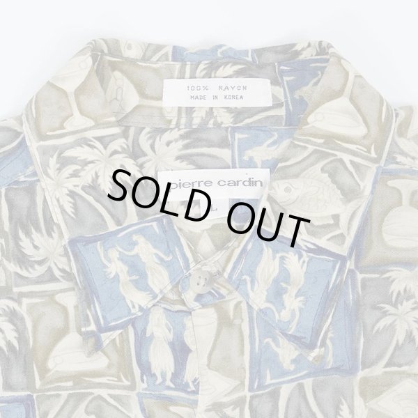 画像3: 90's Pierre Cardin 総柄 S/S レーヨンシャツ (3)