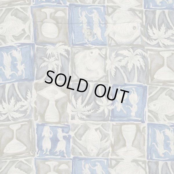 画像4: 90's Pierre Cardin 総柄 S/S レーヨンシャツ (4)