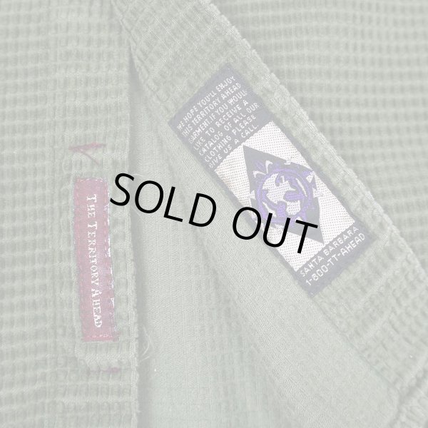 画像3: 90's THE TERRITORY AHEAD グリッドコーデュロイ ワークシャツ "GREEN" (3)