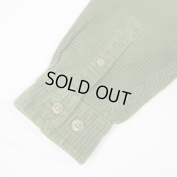 画像5: 90's THE TERRITORY AHEAD グリッドコーデュロイ ワークシャツ "GREEN" (5)