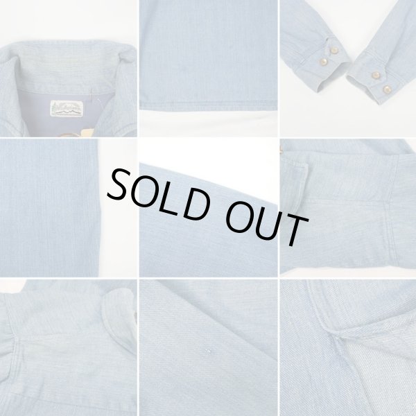 画像5: 60-70's Punderson レースアップ デニムプルオーバーシャツ (5)