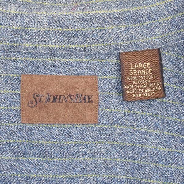 画像2: Late 90's ST.JOHN'S BAY フランネル ボタンダウンシャツ (2)
