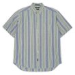 画像1: 90's DOCKERS S/S マルチストライプ柄 ボタンダウンシャツ “INDIGO” (1)