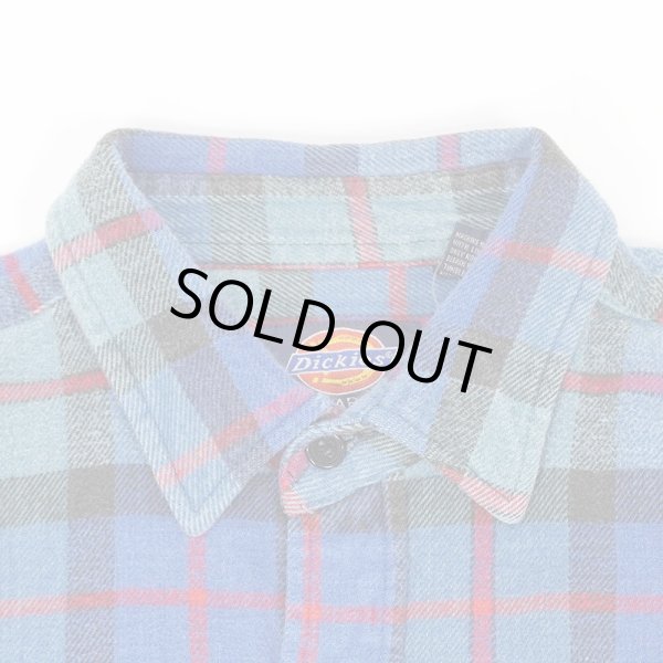 画像3: 90's Dickies ヘビーネルシャツ "Blue Plaid" (3)