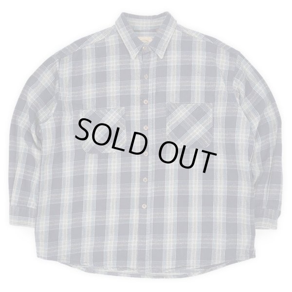 画像1: Late 90's ST JOHN'S BAY ヘビーネルシャツ "Navy Plaid" (1)