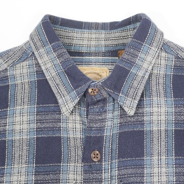 画像3: Late 90's ST JOHN'S BAY ヘビーネルシャツ "Navy Plaid" (3)