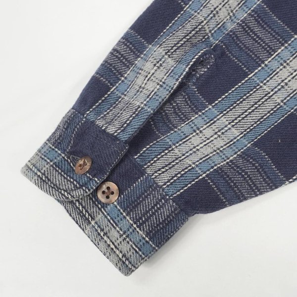 画像4: Late 90's ST JOHN'S BAY ヘビーネルシャツ "Navy Plaid" (4)