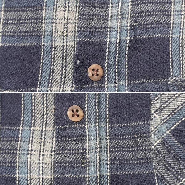 画像5: Late 90's ST JOHN'S BAY ヘビーネルシャツ "Navy Plaid" (5)