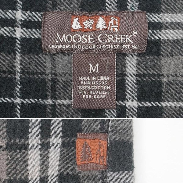 画像2: 00's MOOSE CREEK ヘビーネルシャツ "Black Plaid" (2)