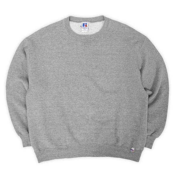 画像1: 90's RUSSELL 前V ブランクスウェット "MADE IN USA / HEATHER GRAY" (1)