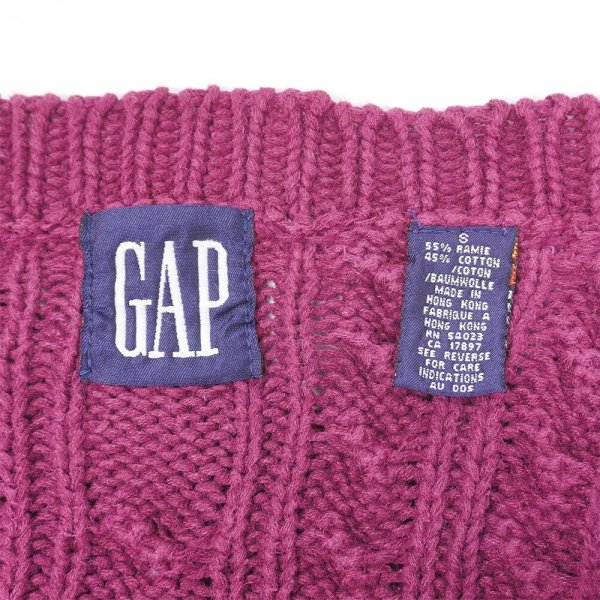 画像2: 90's OLD GAP ケーブル編み コットンニット (2)