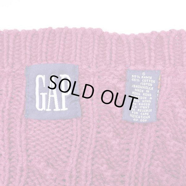 画像2: 90's OLD GAP ケーブル編み コットンニット (2)