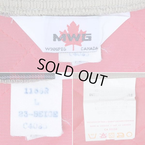 画像2: 80's MWG キルティングライナー ワークベスト "MADE IN CANADA" (2)