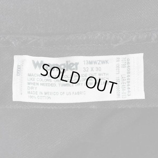 画像4: 00's Wrangler 13MWZ ブラックデニムパンツ "W32 L30" (4)