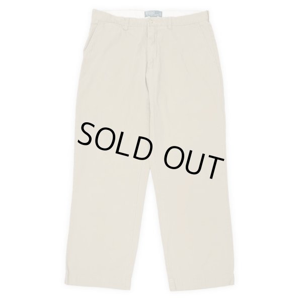 画像1: 00's Polo Ralph Lauren ノータック チノトラウザー "PRESTON PANT / BEIGE" (1)