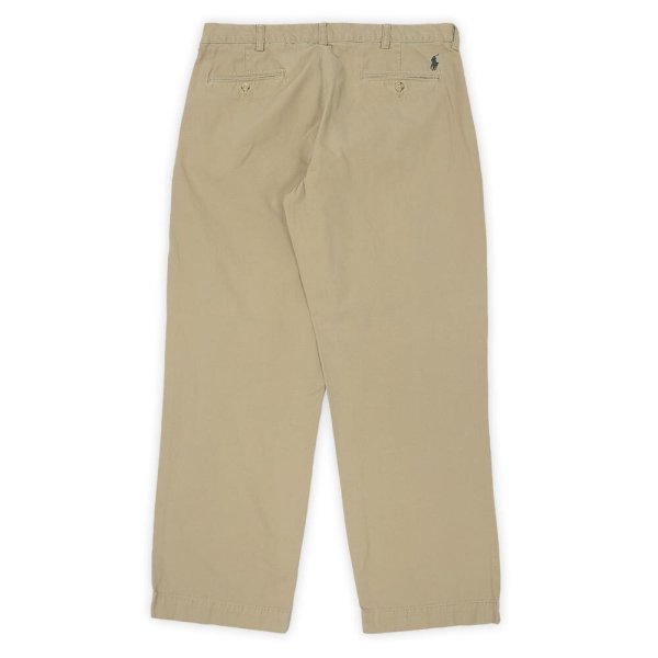 画像2: 00's Polo Ralph Lauren ノータック チノトラウザー "PRESTON PANT / BEIGE" (2)