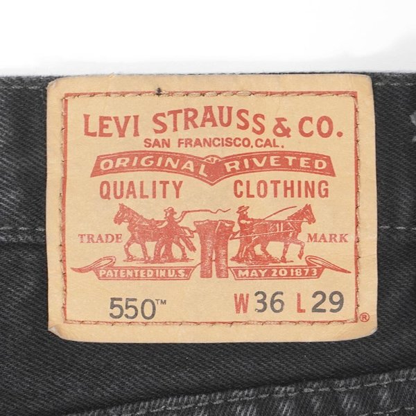画像3: 00's Levi's 550 ブラックデニムパンツ "W36 L29" (3)
