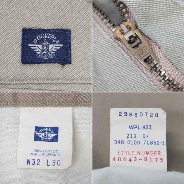画像3: Early 00's DOCKERS 2タック チノトラウザー "BEIGE / W32 L30" (3)