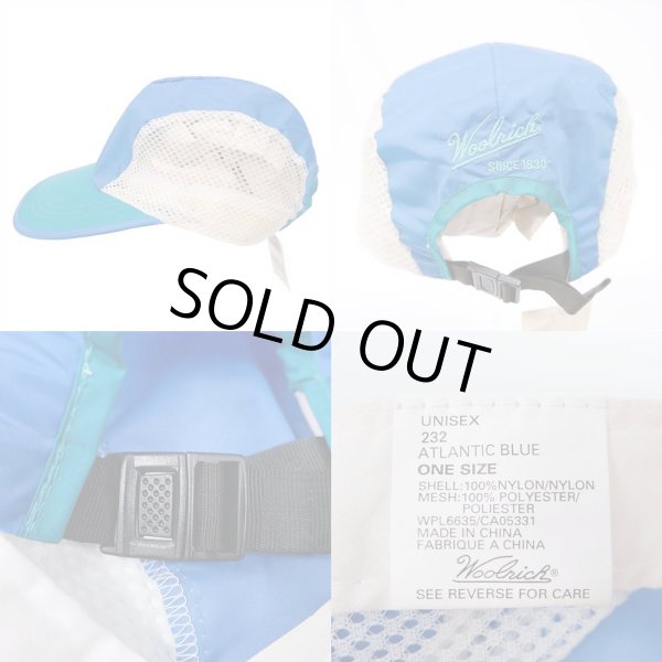 画像3: 90-00’ｓ WOOLRICH ナイロン×メッシュ キャップ "BLUE / DEADSTOCK" (3)
