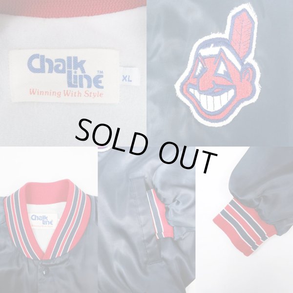 画像3: 90's Chalk Line ナイロンスタジャン "Cleveland Indians" (3)