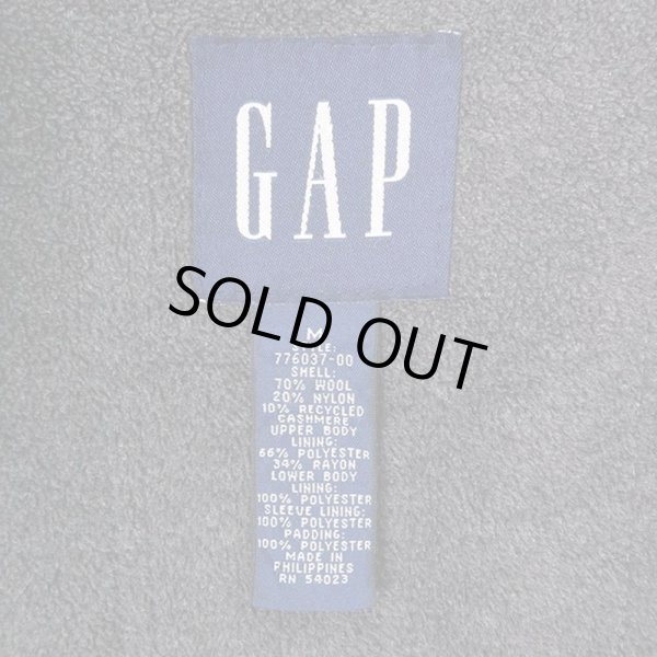 画像3: Early 00's OLD GAP カシミア混 ウールハーフコート (3)