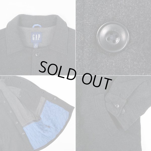 画像4: Early 00's OLD GAP カシミア混 ウールハーフコート (4)