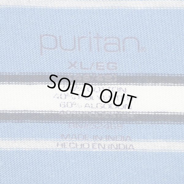 画像2: 00's PURITAN マルチボーダー ポケットTシャツ (2)