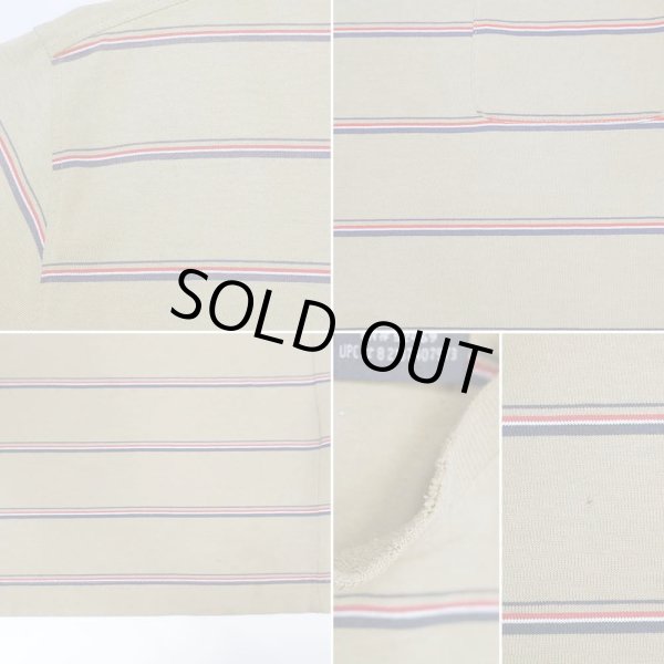 画像4: 90's PURITAN マルチボーダー ポケットTシャツ “OLIVE base” (4)