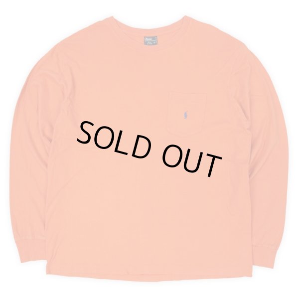 画像1: 90's Polo Ralph Lauren L/S ポケットTシャツ "ORANGE" (1)