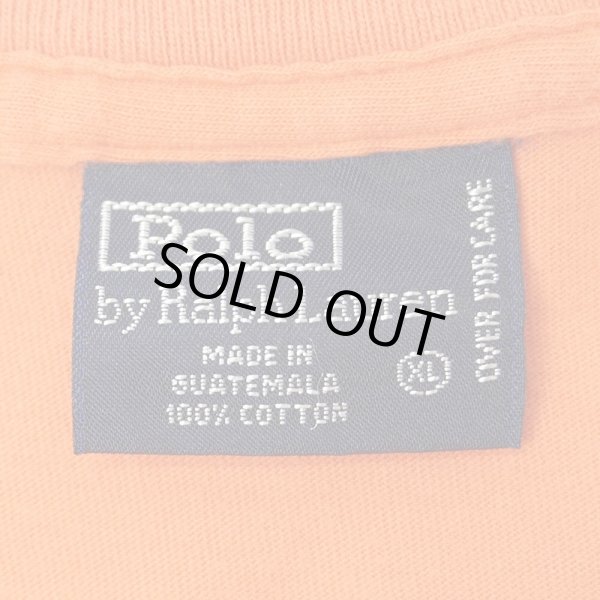 画像2: 90's Polo Ralph Lauren L/S ポケットTシャツ "ORANGE" (2)