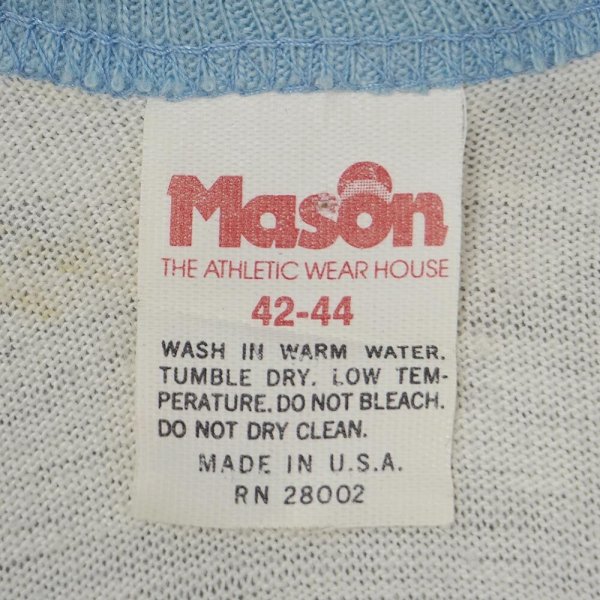 画像2: 80's Mason ラグランスリーブTシャツ "MADE IN USA" (2)