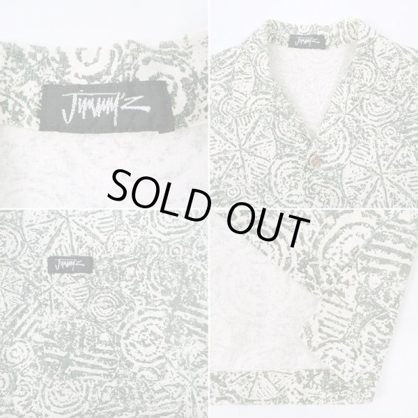 画像3: 80-90's JIMMY'S 総柄 オープンカラーシャツ “OLIVE / MADE IN USA” (3)