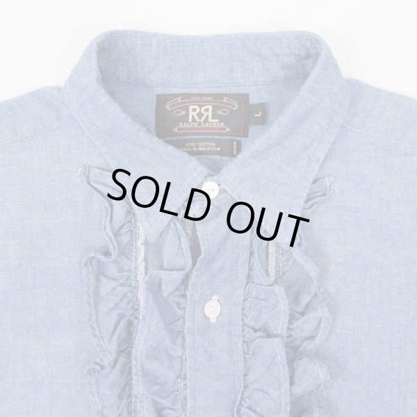 画像4: 90's RRL フリル シャンブレーシャツ "三ツ星タグ" (4)