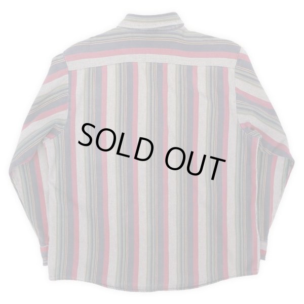 画像2: 90's FIVE BROTHER マルチストライプ柄 ヘビーネルシャツ (2)