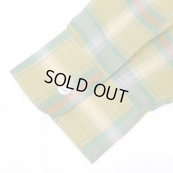 画像5: 70's K mart オンブレチェック柄 オープンカラーシャツ “DEADSTOCK” (5)