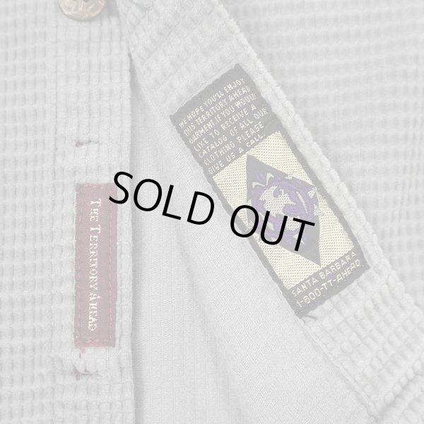 画像3: 90's THE TERRITORY AHEAD グリッドコーデュロイ ワークシャツ "GRAY" (3)