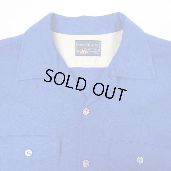 画像3: 70's Arrow オープンカラー ウールシャツ "size XL" (3)