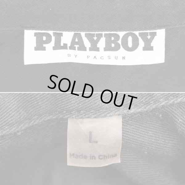 画像2: 00's PLAY BOY ボックスシャツ “BLACK” (2)