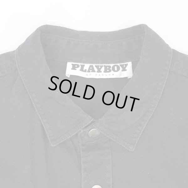 画像4: 00's PLAY BOY ボックスシャツ “BLACK” (4)