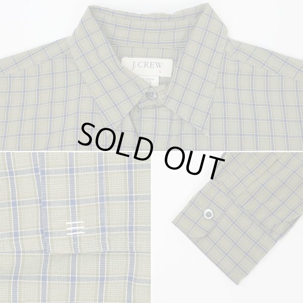 画像3: Ealry 00's J.CREW レギュラーカラー コットンシャツ "OLIVE Plaid" (3)